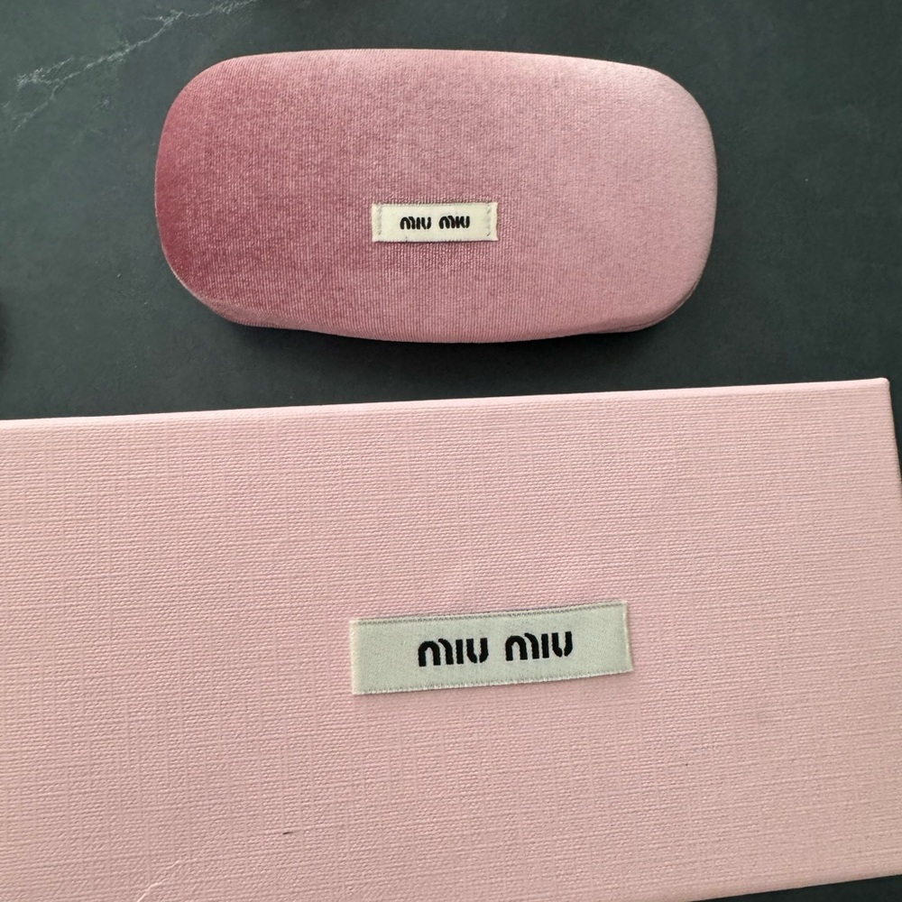Miu Miu Blush Pink Eyeglass Case and Box